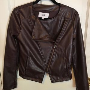 Faux Leather Moto Jacket